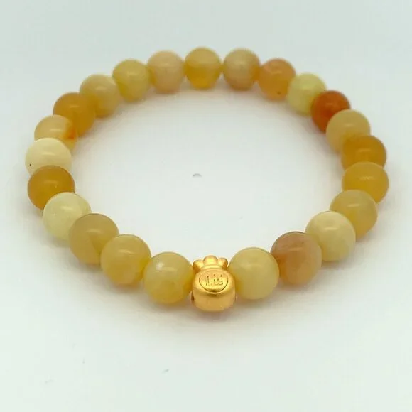 24K Gold Money Bag Lucky Charm Bracelet Gemstones Natural Yellow Opal Multicolor - Picture 6 of 8